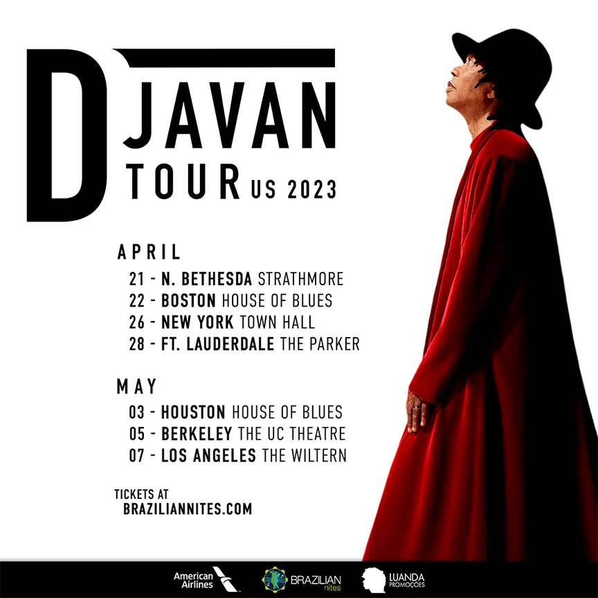 Datas da turne Djavan nos EUA 2023