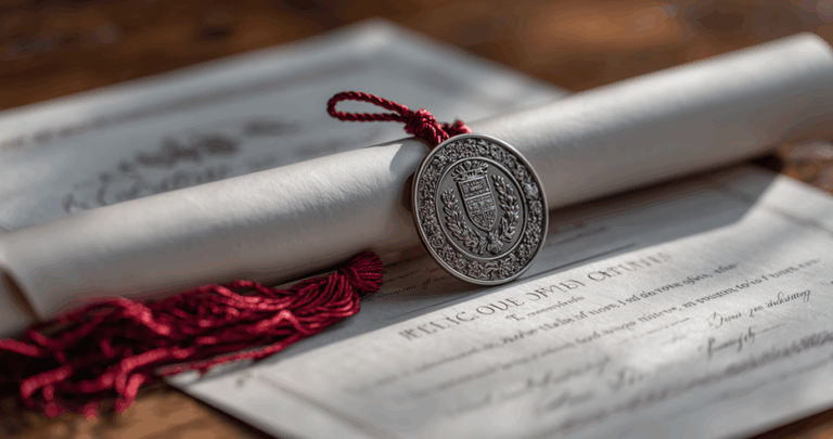 Foto de diploma americano para expicar como validar