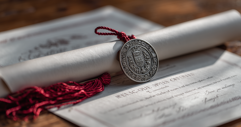 Foto de diploma americano para expicar como validar